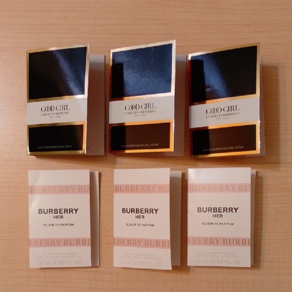 Burberry Her Good Girl Carolina Herrera Sample Spray Vials x 6